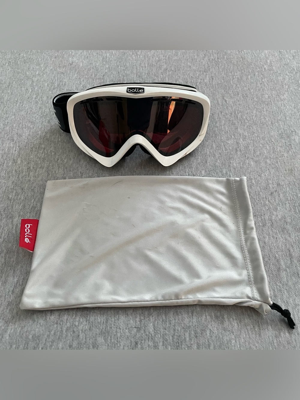 Bolle White Adjustable Ski Goggles